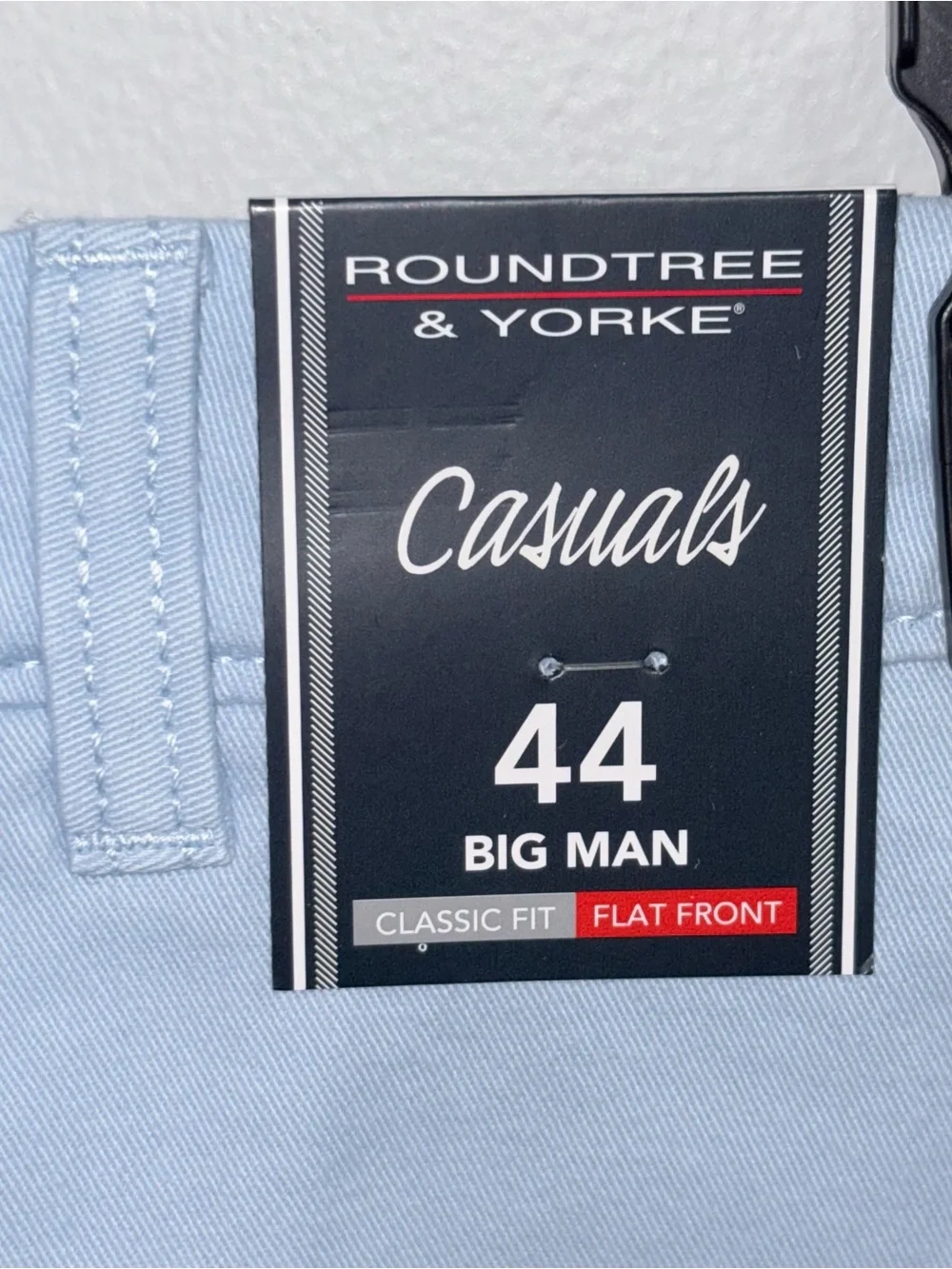 Roundtree & Yorke Mens Big & Tall Shorts 44 Cash Blu Classic Fit NWT